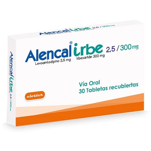 ALENCAL IRBE 2.5 MG/300 MG CAJA X 30 TAB (IRBESARTAN+LEVOAMLODIPINO)