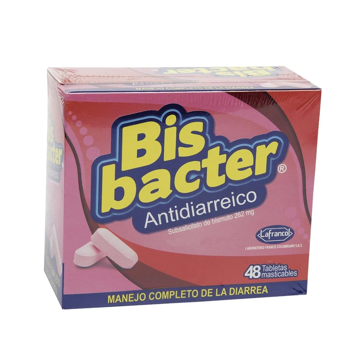 BISBACTER 262 mg x 48 TAB CAJA X 48 TABLETAS (BISMUTO SUBCITRATO)