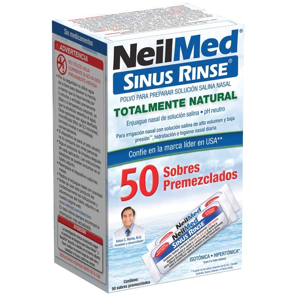 SINUS RINSE ADULTO 50 SOBRES KIT 50 SOBRES (SOLUCIONES DESCONGESTIONANTES)