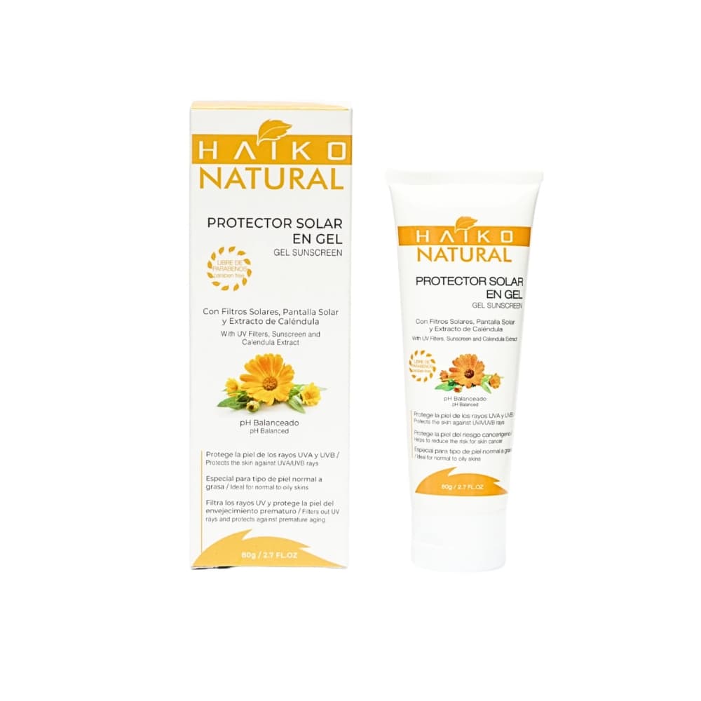 PROTECTOR SOLAR GEL HAIKO NATURAL, 80G CAJA (PROTECTOR SOLAR PARA ADULTOS)
