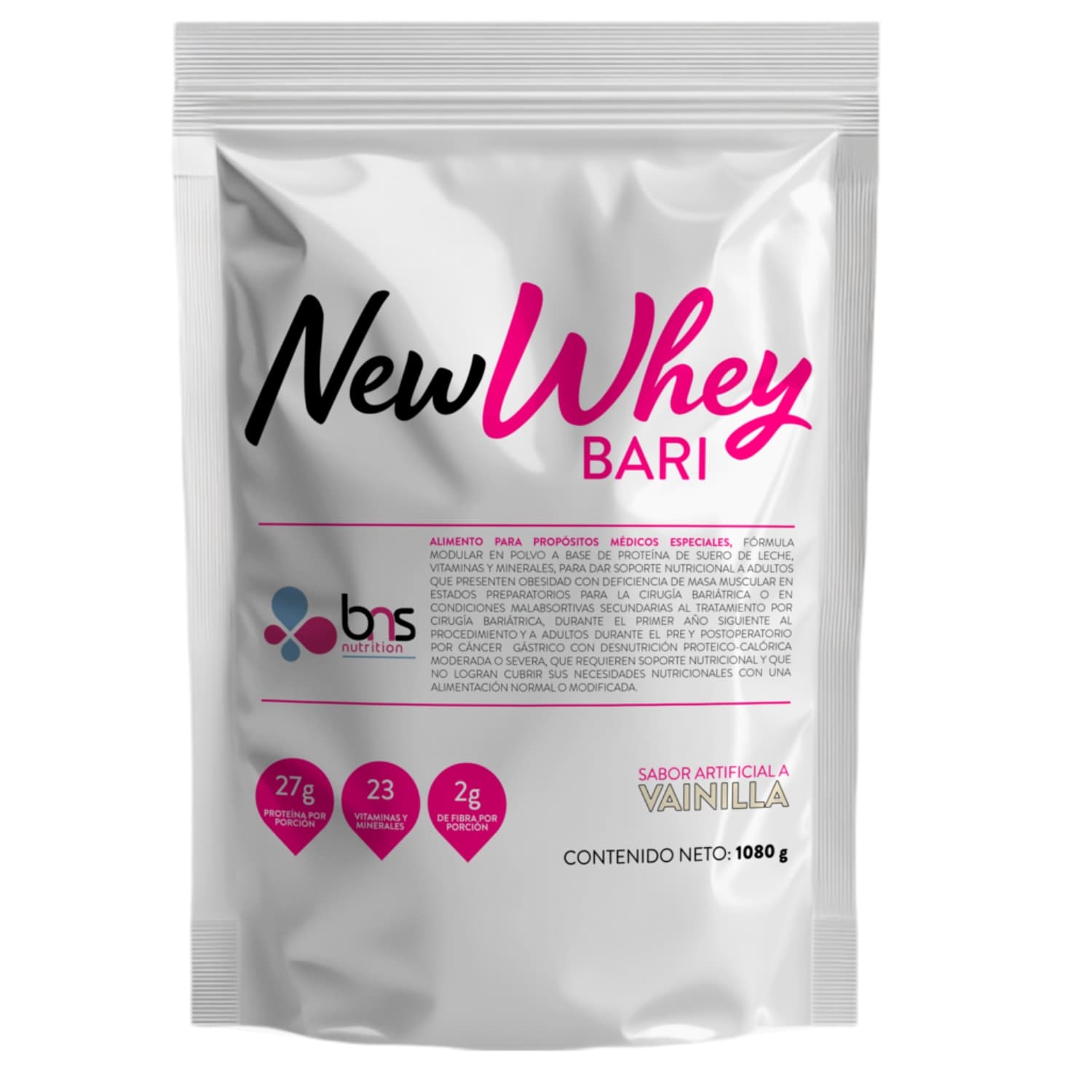 PROTEINA NEW WHEY BARI BOLSA X 1080GRS