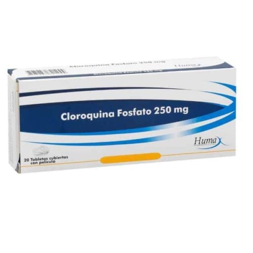CLOROQUINA FOSFATO 250 MG CAJA 20 TAB REC CAJA X 20 TABLETAS (CLOROQUINA 250 MG)