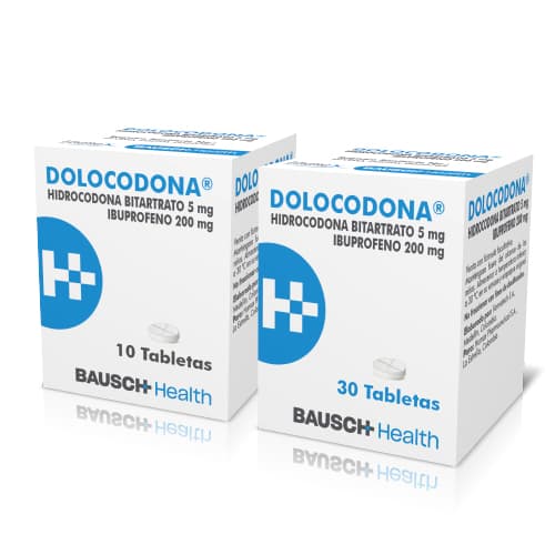 DOLOCODONA (HIDROCODONA + IBUPROFENO) 5MG + 200MG FCO X 30 TAB FRASCO X 30 TABLETAS