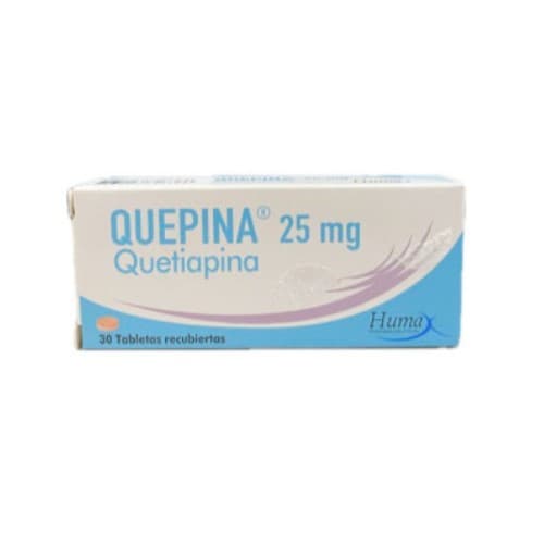 QUEPINA (QUETIAPINA) 25 MG CAJA X 30 TAB CAJA X 30 TABLETAS (QUEPINA (QUETIAPINA) 25 MG)