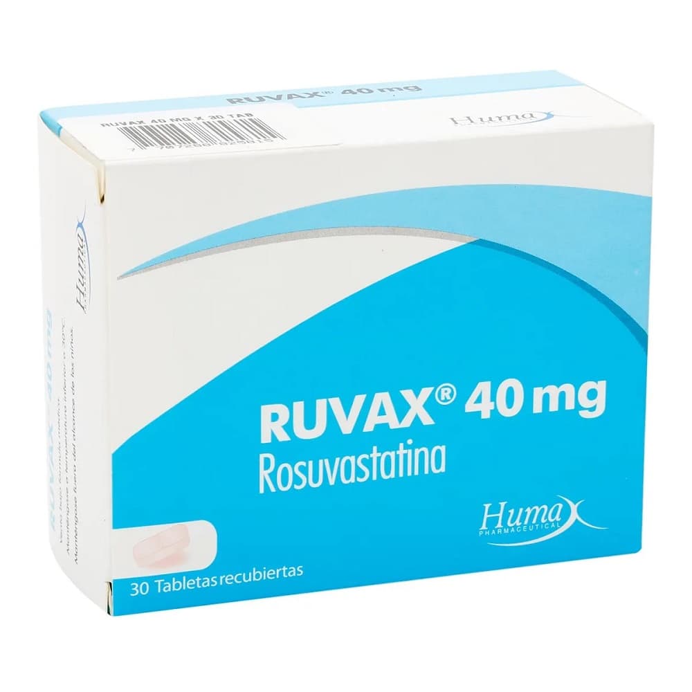 RUVAX (ROSUVASTATINA) 40MG CAJA X 30 TAB CAJA X 30 TABLETAS (RUVAX (ROSUVASTATINA) 40 MG)