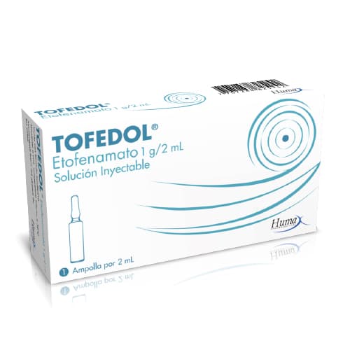 TOFEDOL (ETOFENAMATO) 1G/2ML INYECTABLE CJ X 1 AMPOLLA CAJA X 1 AMPOLLA