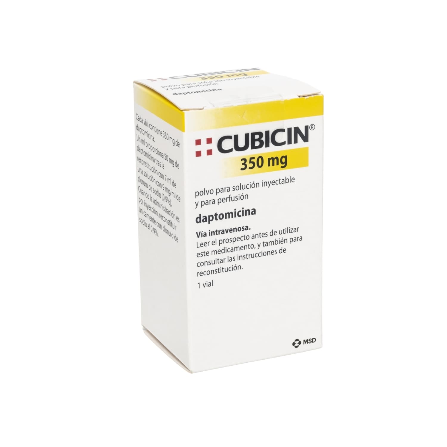 CUBICIN 350MG 10ML 1DOSE VIAL COL CAJA X 1 VIAL (DAPTOMICINA)