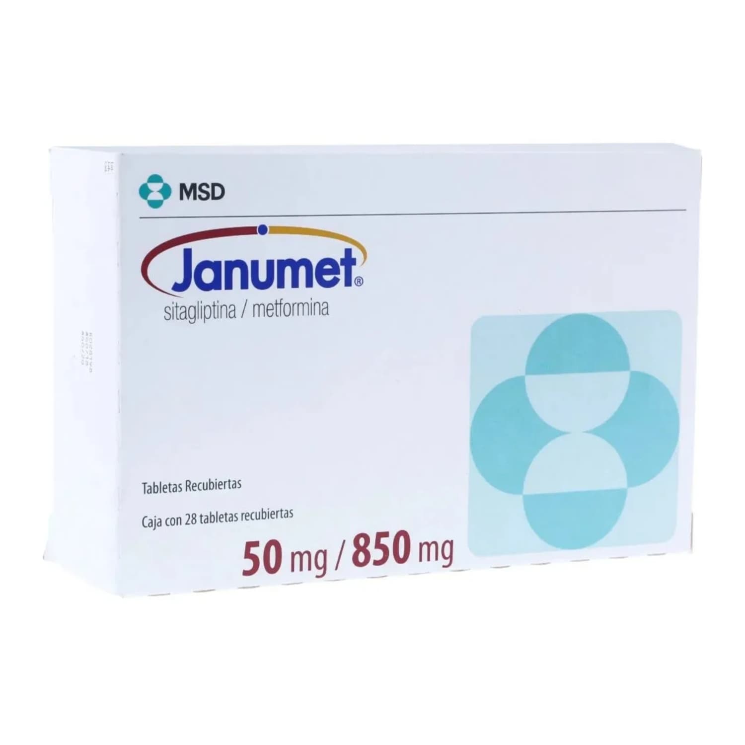JANUMET 50/850MG 28TAB COL CAJA X 28 TABLETAS RECUBIER (SITAGLIPTINA
METFORMINA)