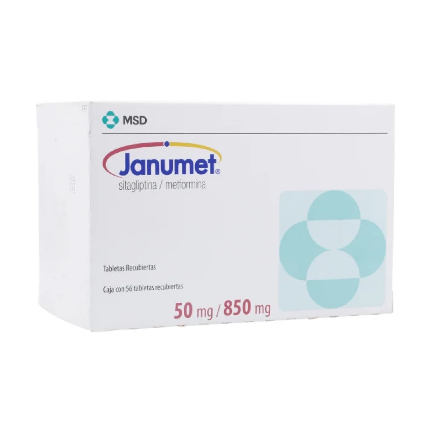 JANUMET 50/850MG 56TAB COL CAJA X 56 TABLETAS RECUBIER (SITAGLIPTINA
METFORMINA)