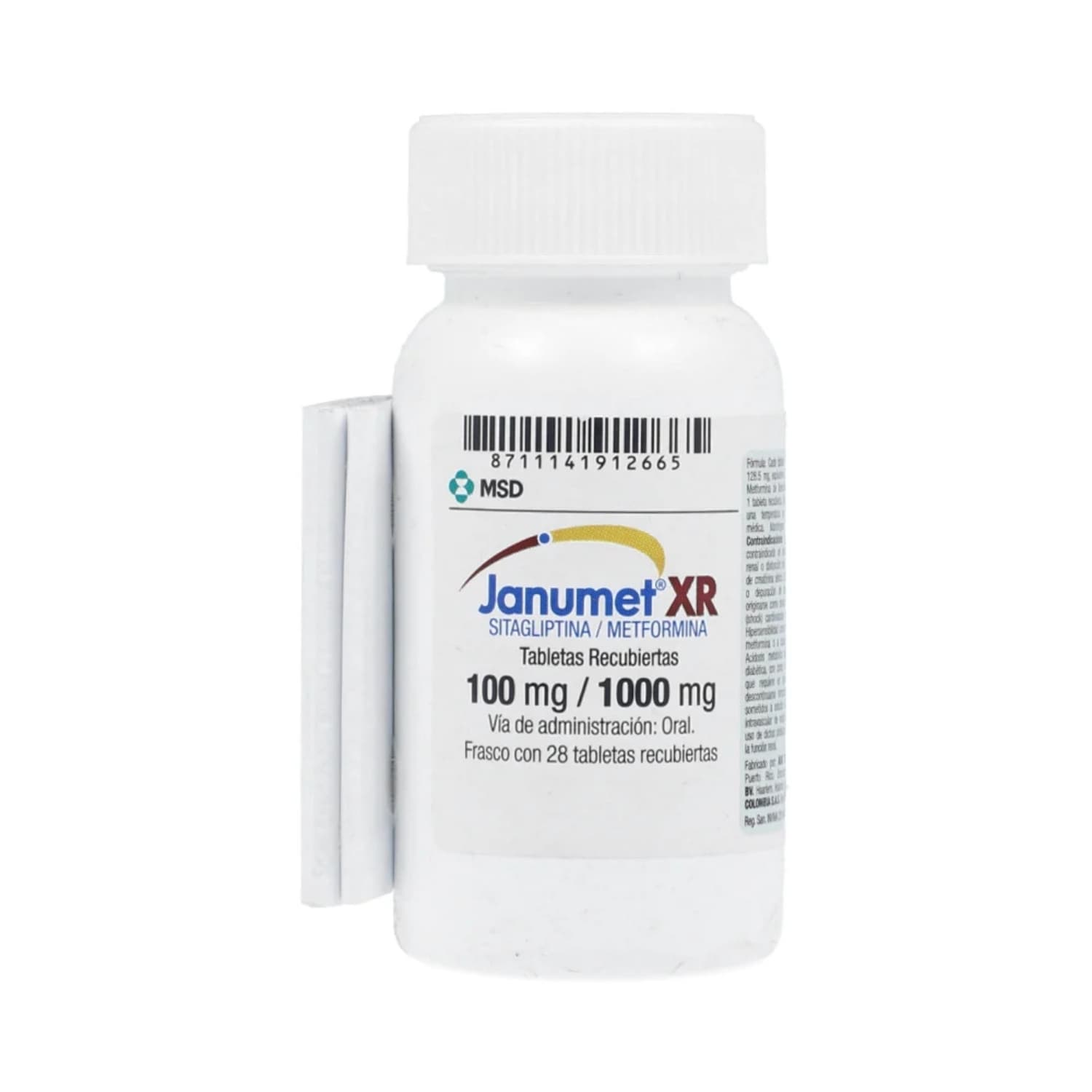 JANUMET XR 100/1000MG 28TAB COL FRASCO X 28 TABLETAS RECUBIER (SITAGLIPTINA
METFORMINA)