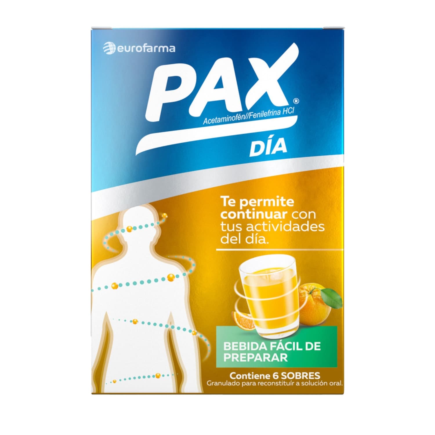 PAX DIA NARANJA CJA X 6 SOBRES 6G CAJA POR 6 SOBRES