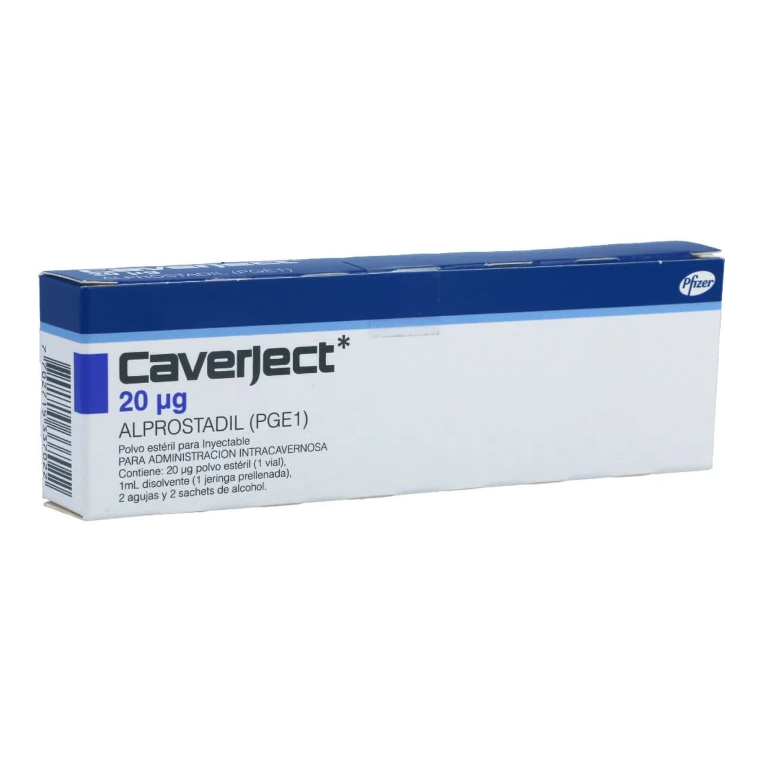 CAVERJECT 20MCG 1 VIAL X 1ML CAJA X 1 JERINGA (ALPROSTADIL)