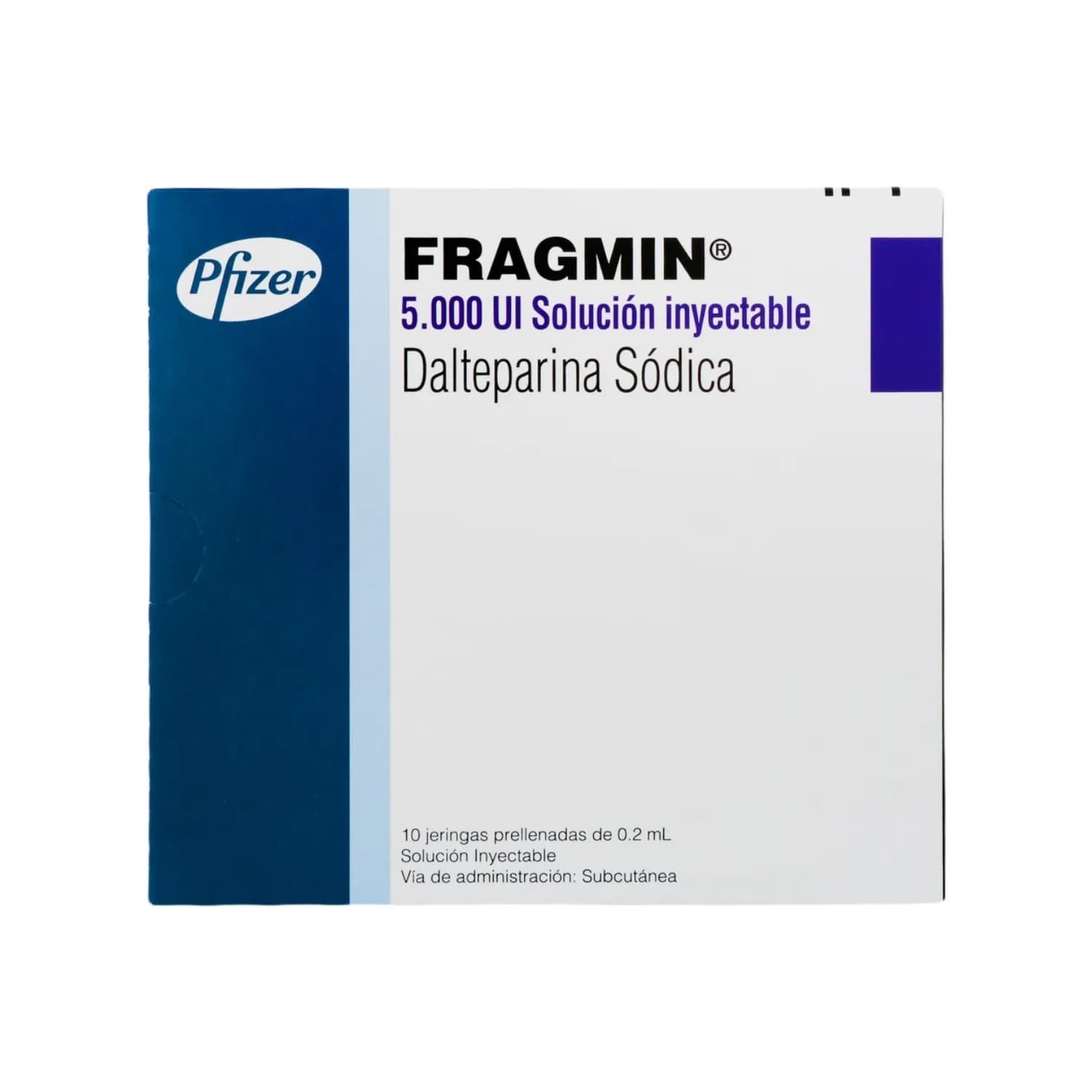 FRAGMIN 5000UI PFS X 10 CAJA X 10 JERINGAS (DALTEPARINA SODICA / HEPARINA)