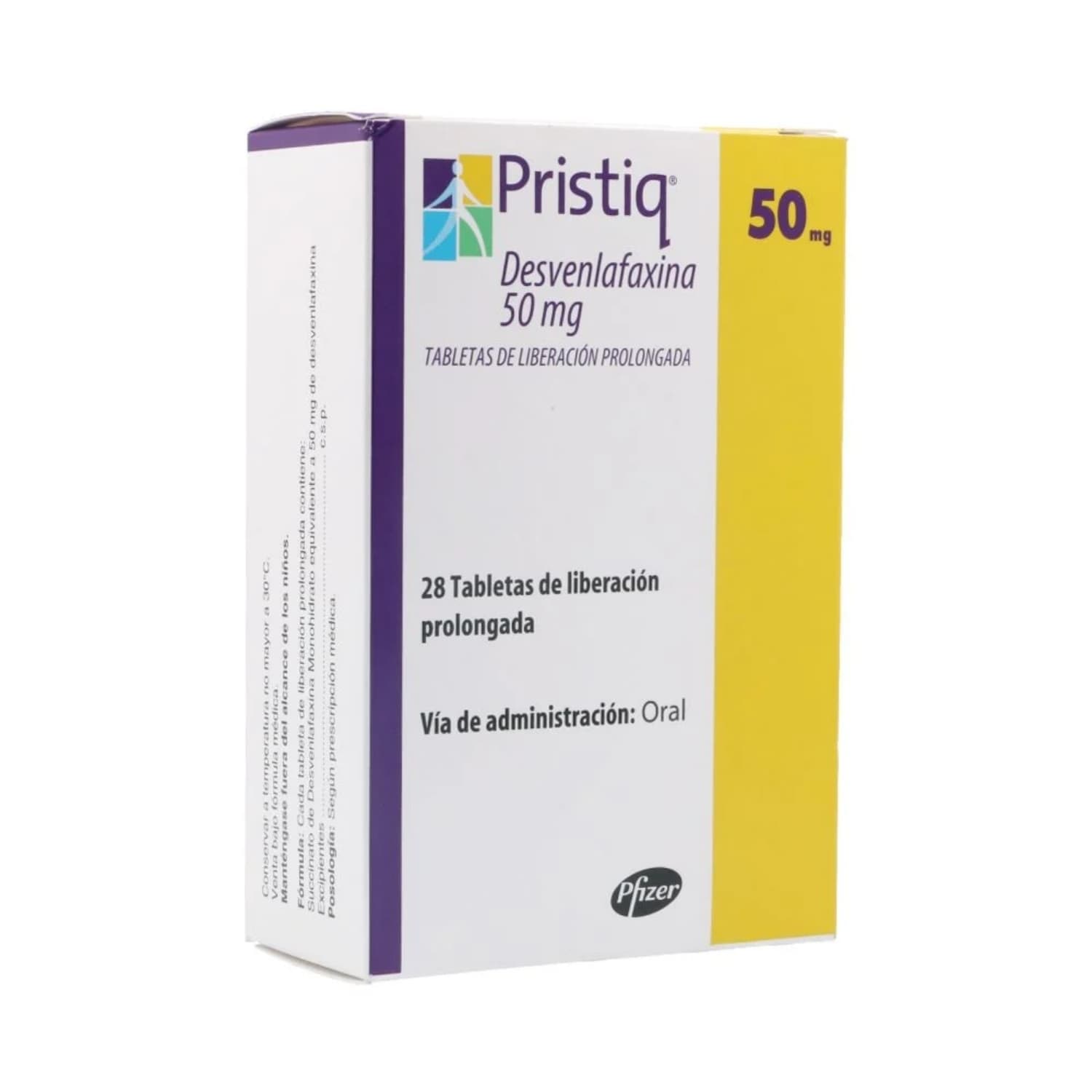 PRISTIQ 50MG X 28 TABLETAS DE LIBERACION MODIFICADA CAJA X 28 TAB (SUCCINATO DE DESVENLAFAXINA)