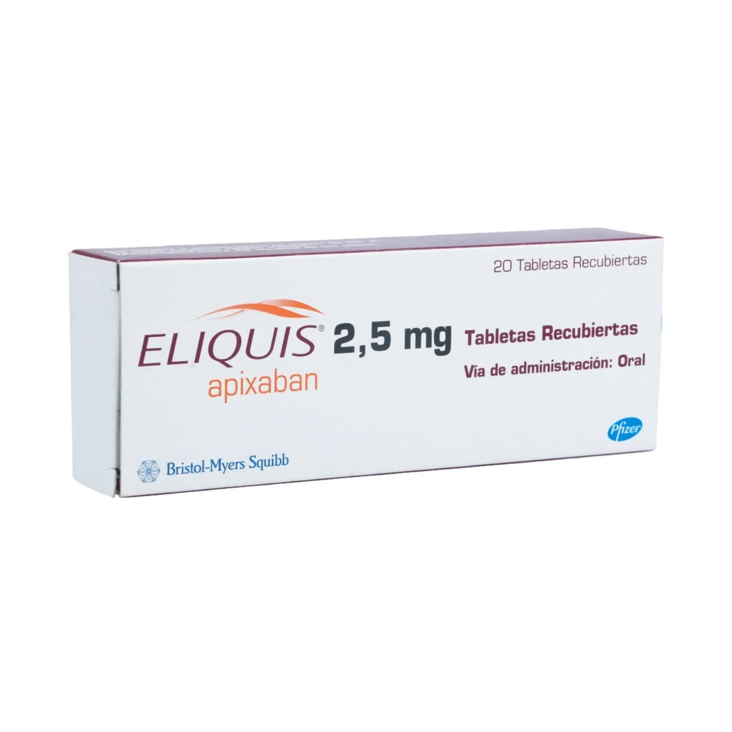 ELIQUIS 2,5MG X 20 TABLETAS CAJA X 20 TAB (APIXABAN)