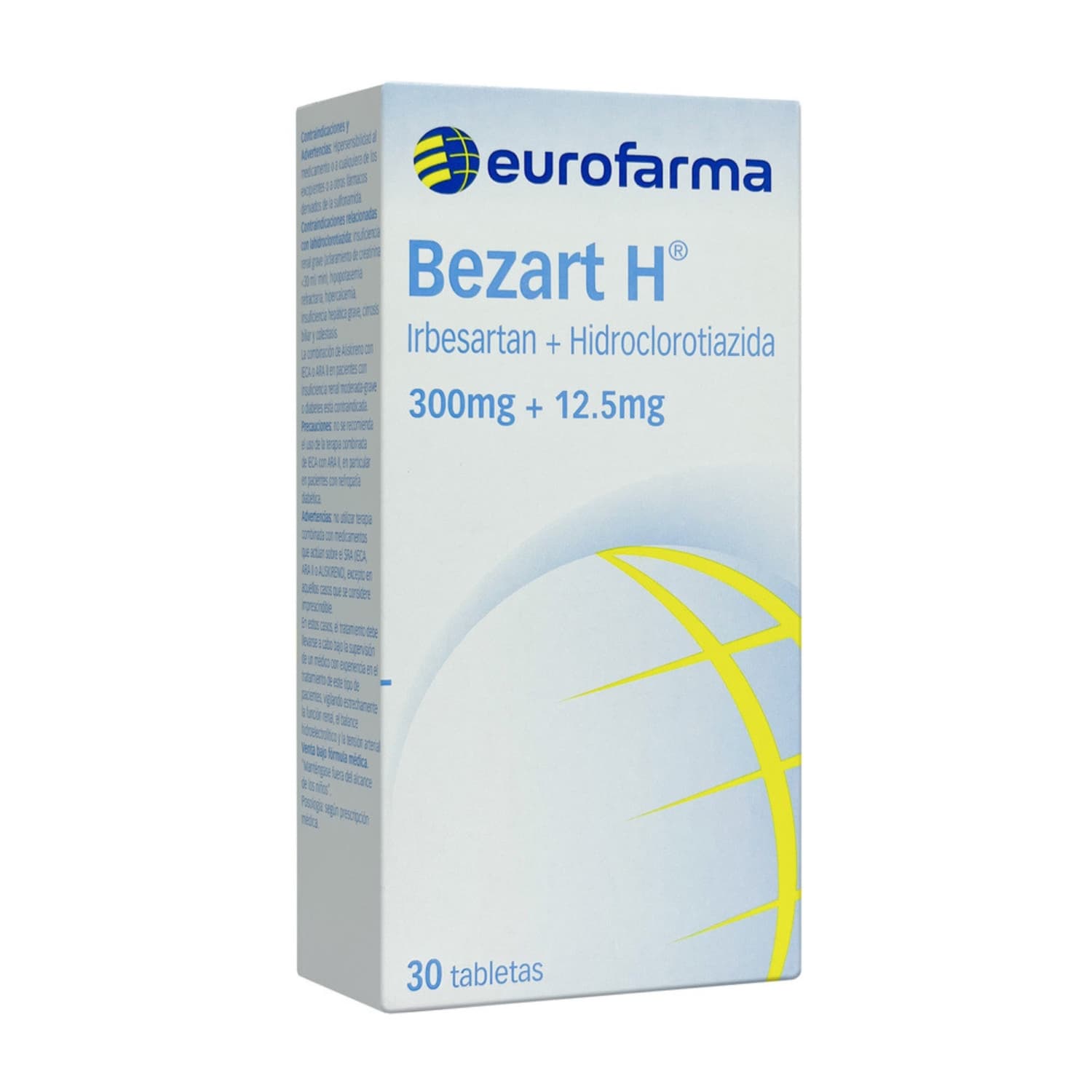 BEZART H 300 MG CAJA X 30 TAB (HIDROCLOROTIAZIDA+IRBESARTAN)