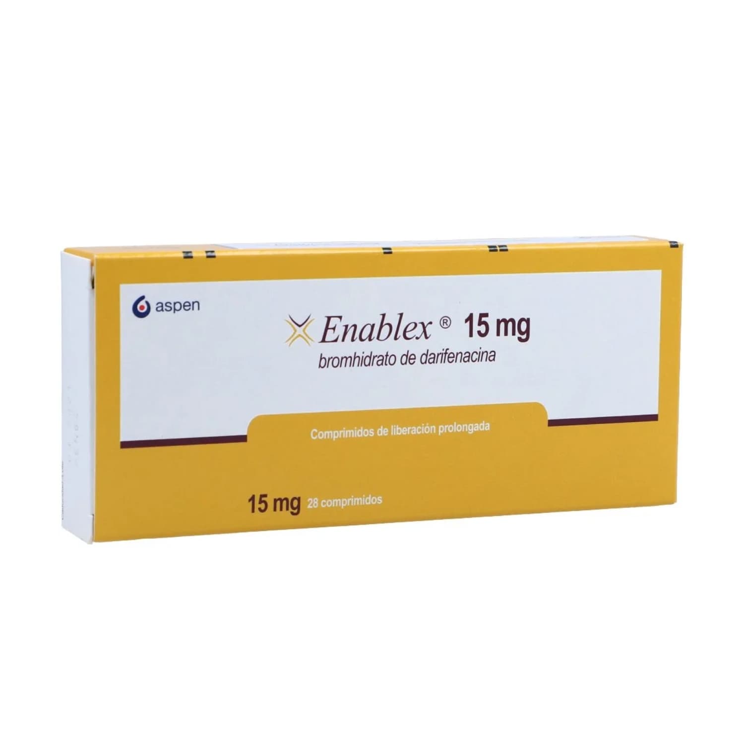 ENABLEX 15MG X 28 TAB LIBERA PROLON CAJ PLEG X 28 COMPRI (DARIFENACINA)