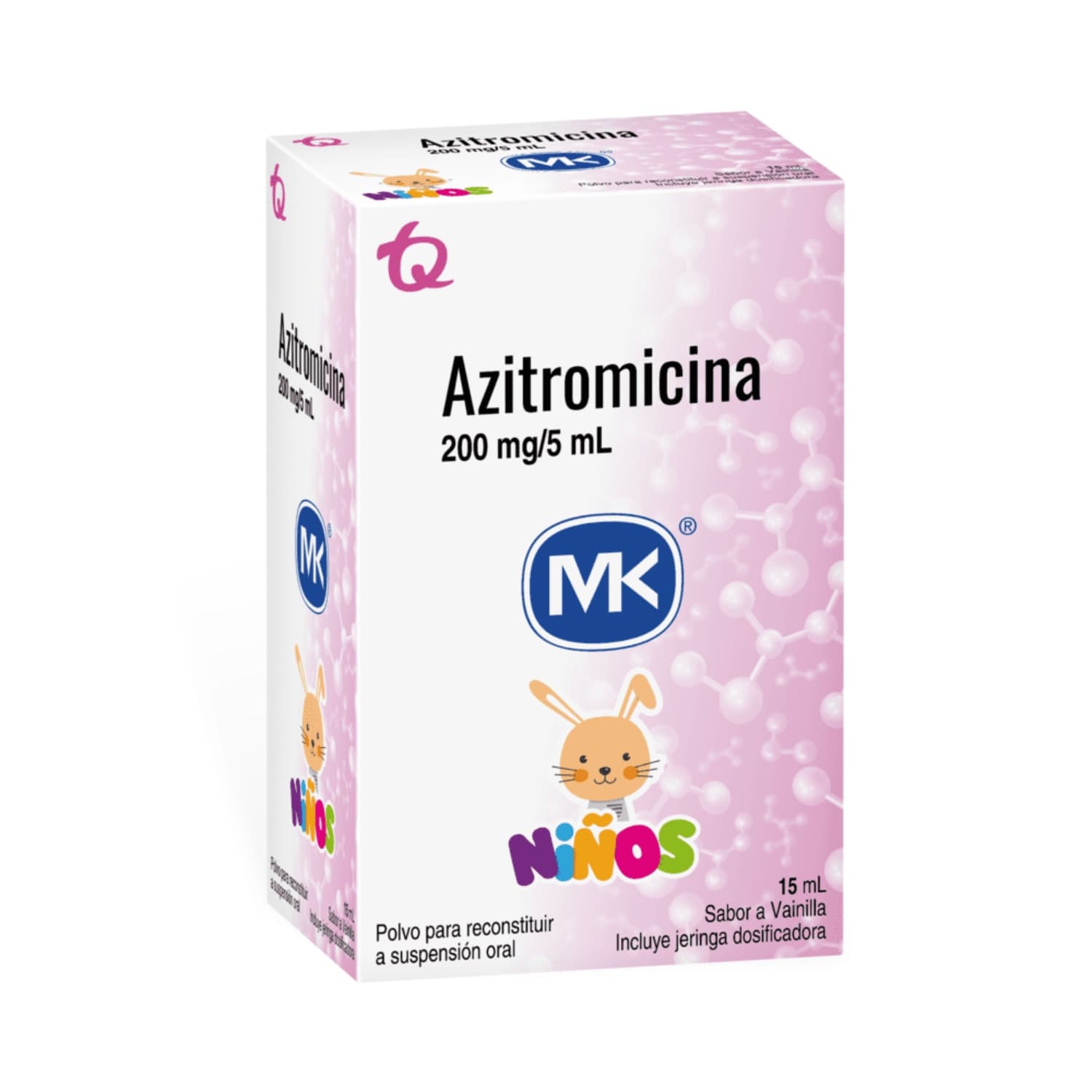AZITROMICINA MK 200MG/5ML CJA X 1 FCO X 15 ML POLVO A SUSP (AZITROMICINA)