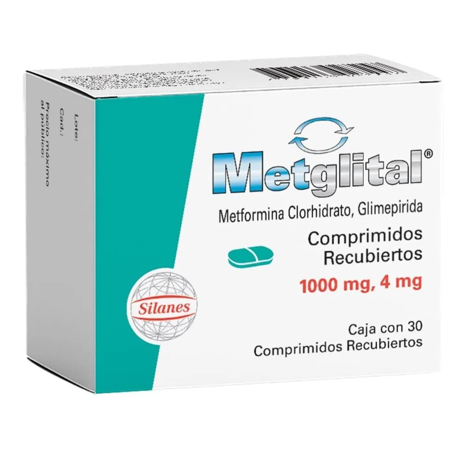 METGLITAL 4/1000MG TAB CAJ X 30 (GLIMEPIRIDA+METFORMINA)
