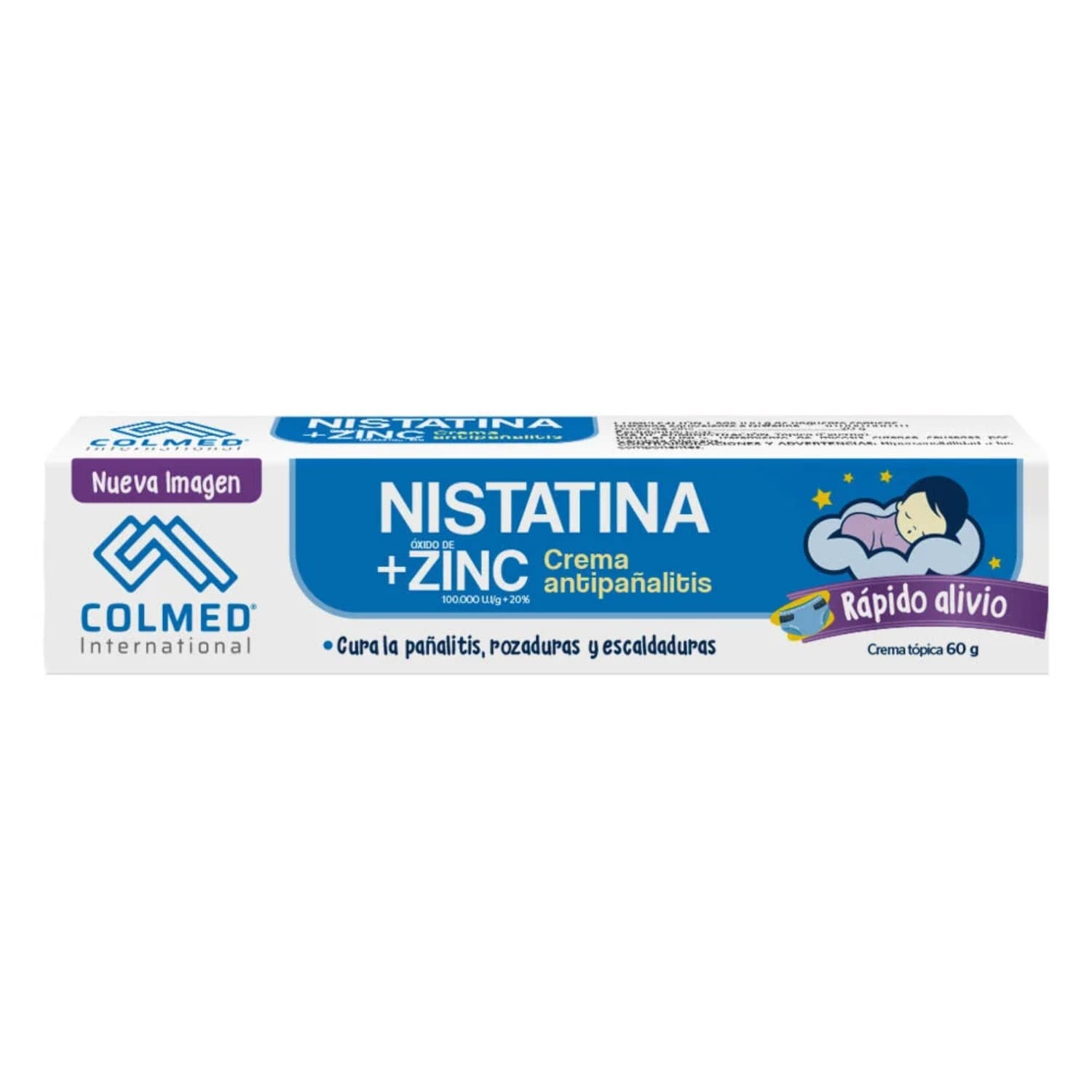 NISTATINA + OXIDO DE ZINC COLMED TUBO X 60 GR (NISTATINA+ZINC OXIDO)