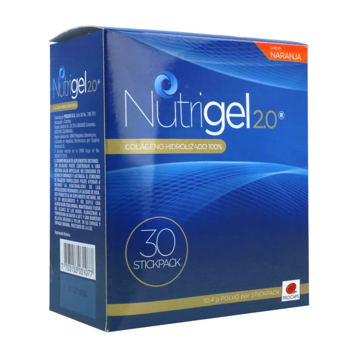 NUTRIGEL 2.0 NARANJA CAJA X 30 SOB (COLAGENO)