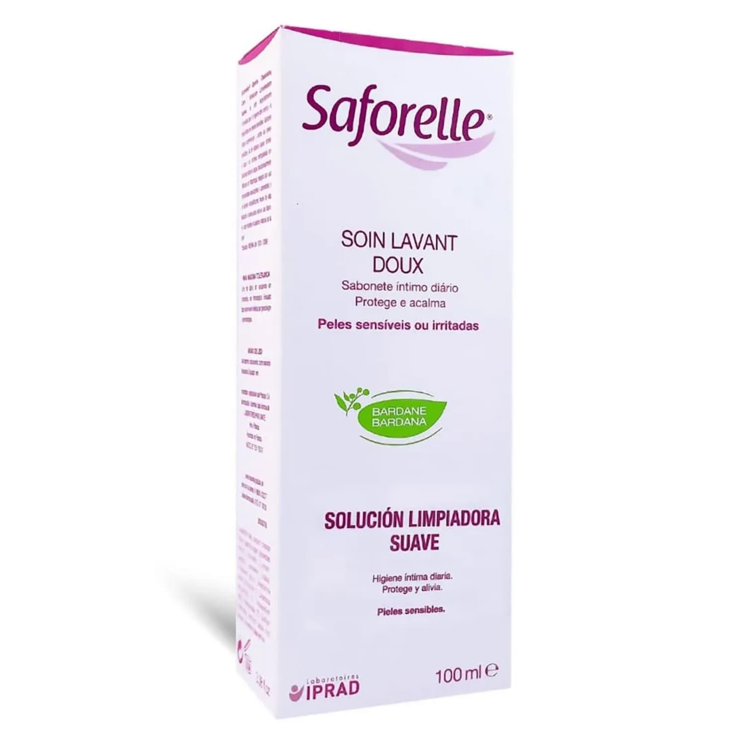 SAFORELLE SOLUCION LIMPIADORA SUAVE FRASCO X 100 ML (JABONES)