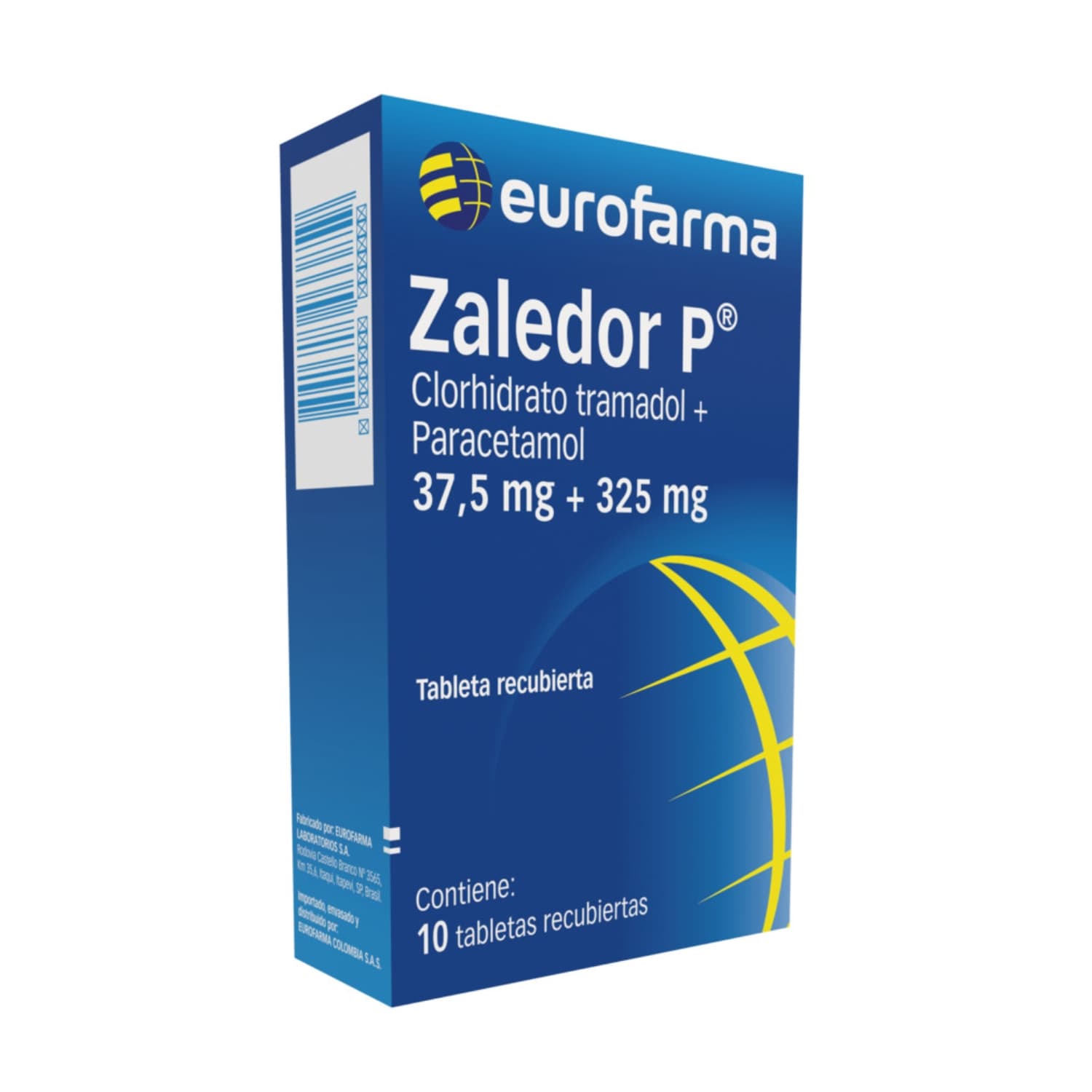 ZALEDOR-P 37,5MG+325MG CJA X 10TAB CAJA X 10 TABLETAS