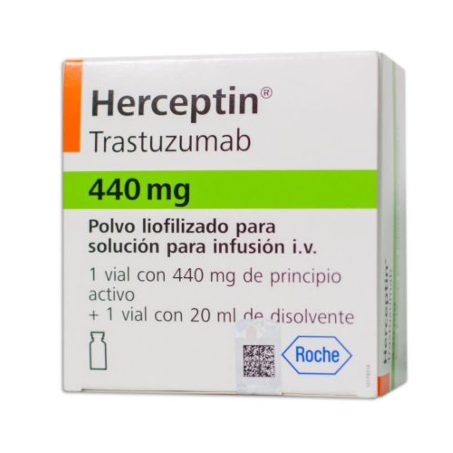 HERCEPTIN 440 MG/50ML CAJA X 1 VIAL+SOLVENTE CAJA X 1 VIAL (TRASTUZUMAB)