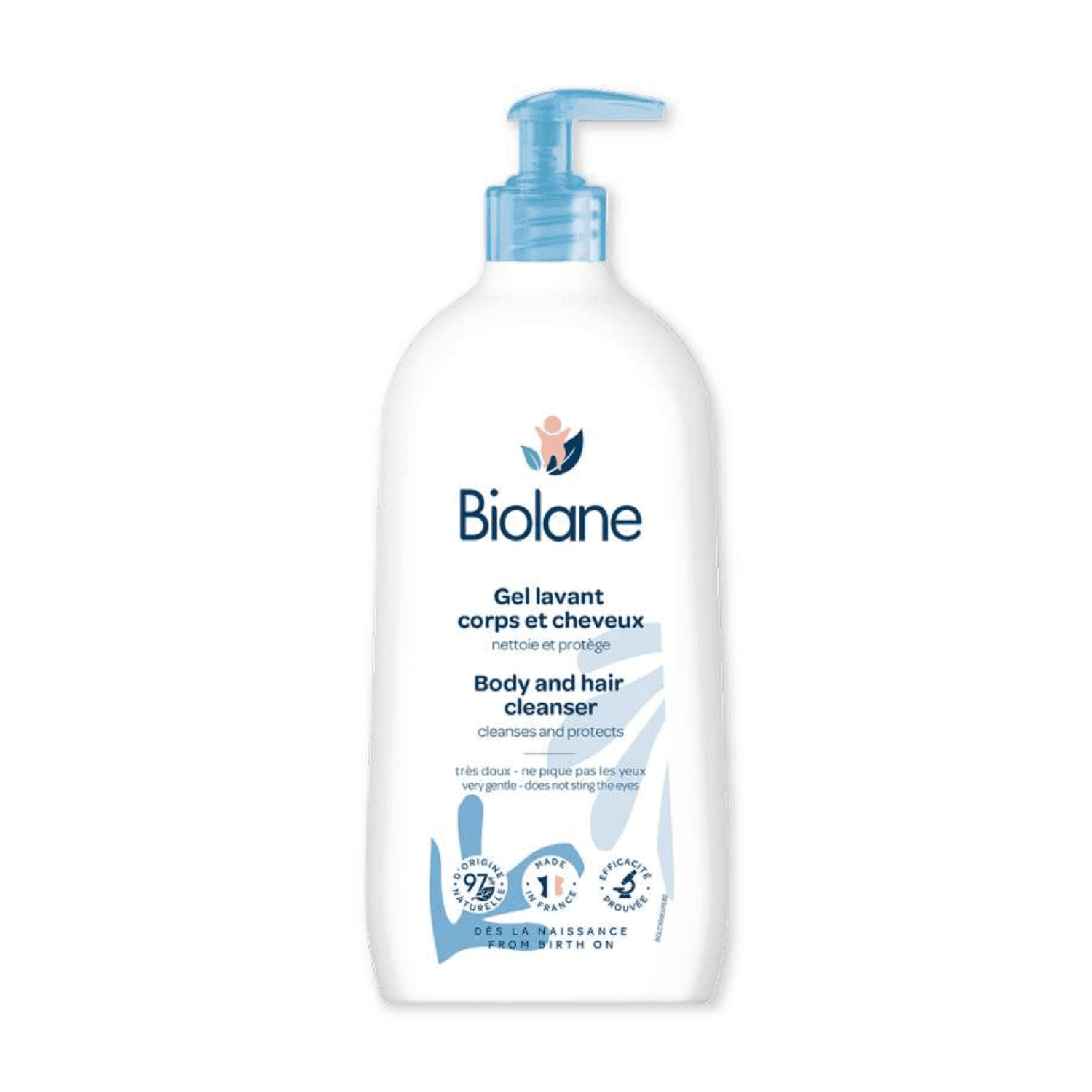 BIOLANE SOLUCION LIMPIADORA DE CUERPO Y CABELLO X 350 ML FRASCO DISPENSADOR