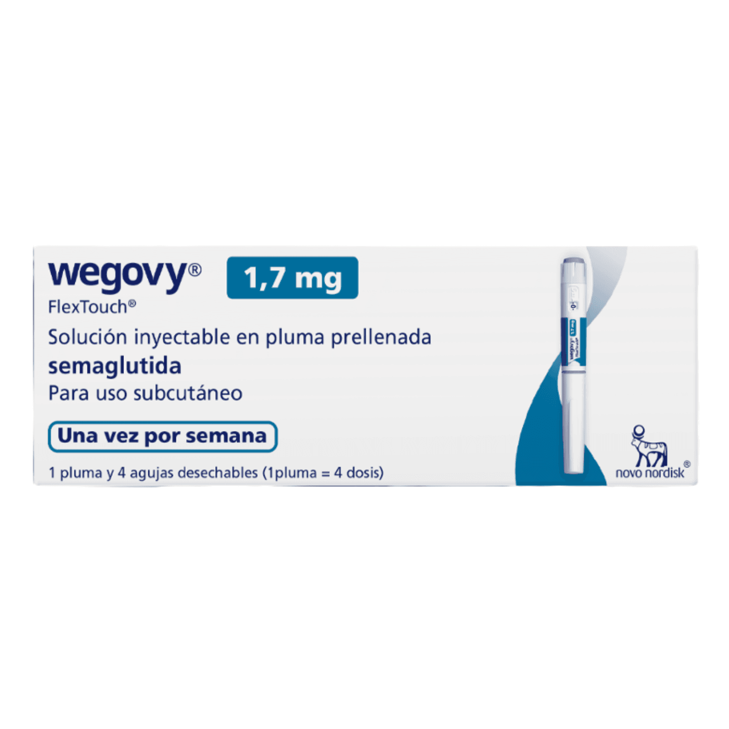 WEGOVY 1,7 MG/DOSIS (2,27 MG/ML) INYECTABLE (SEMAGLUTIDA)