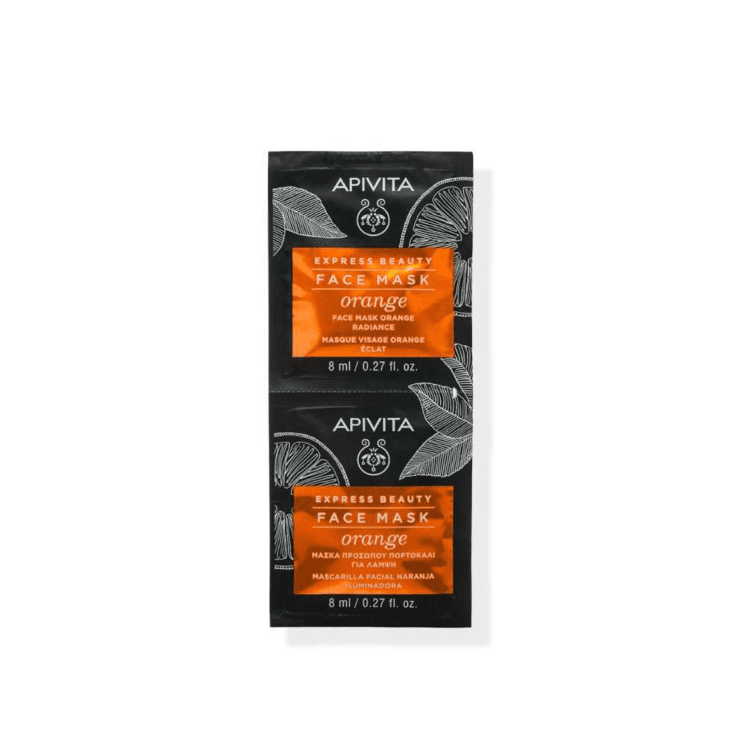 APIVITA EXPRESS BEAUTY FACE MASK ORANGE CAJA X 6 TIRAS X 8 ML C/U (NA)